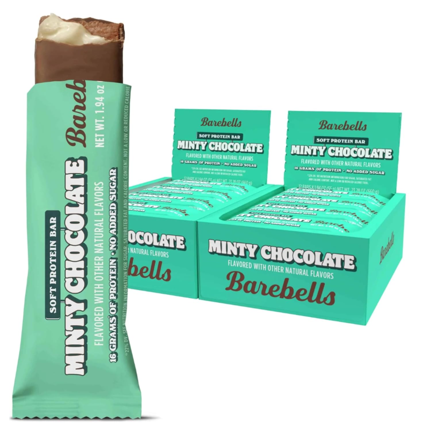 Barebells Soft Protein Bars Minty Chocolate - Delicious Treats