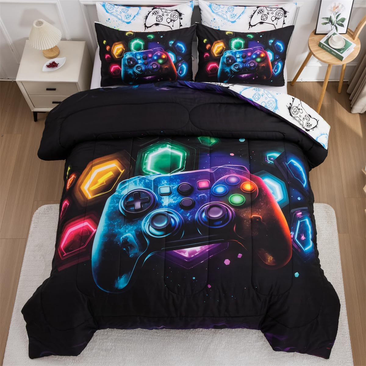 NTBED Game Console Comforter Set for Kids - Space Universe Design
