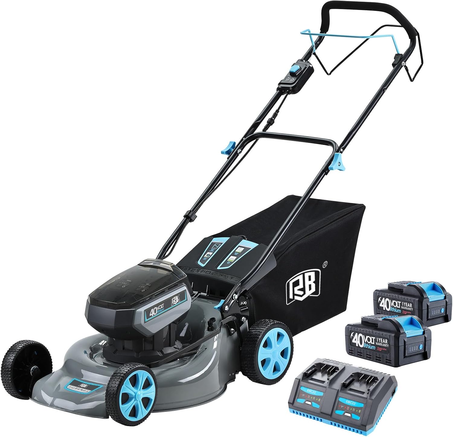 RB 80V Battery Power Lawn Mower with 21IN Steel Deck