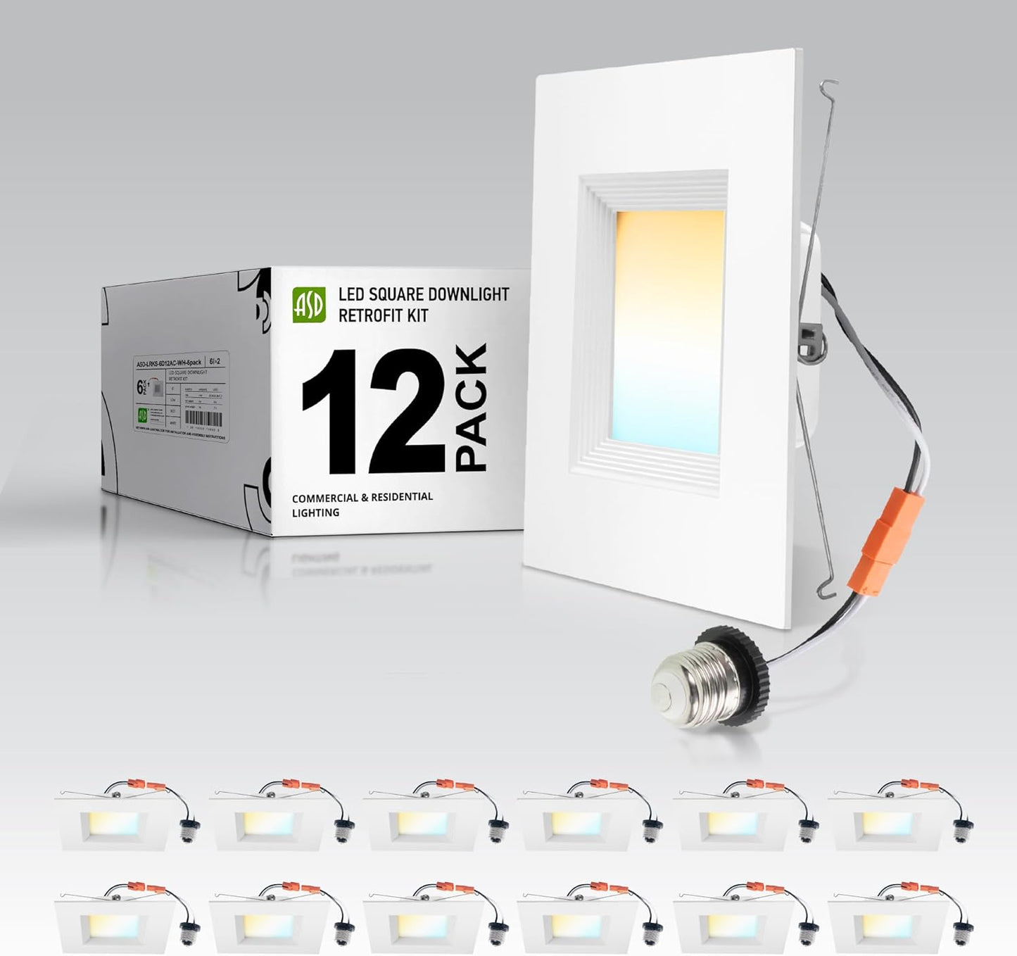 ASD White 6 Inch Retrofit LED Square Recessed Lighting Review