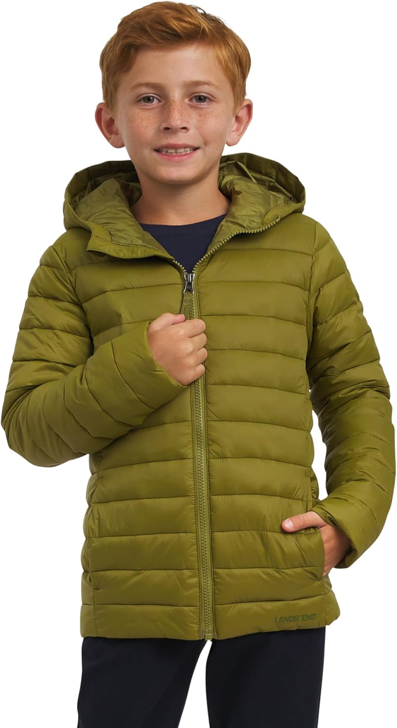 Lightweight Packable Insulated Puffer Jacket for Boys' Comfort