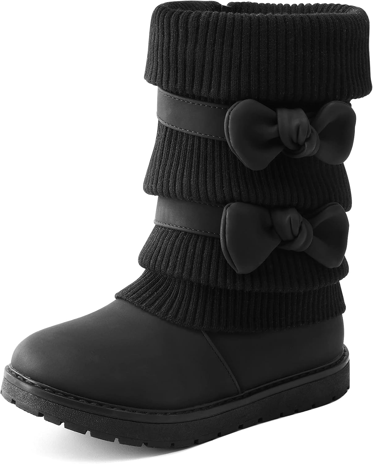 DREAM PAIRS Girl's Winter Snow Boots with Faux Fur Lining