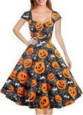 Hanpceirs Women's 1950s Retro Cocktail Swing Dress - Flattering Fit