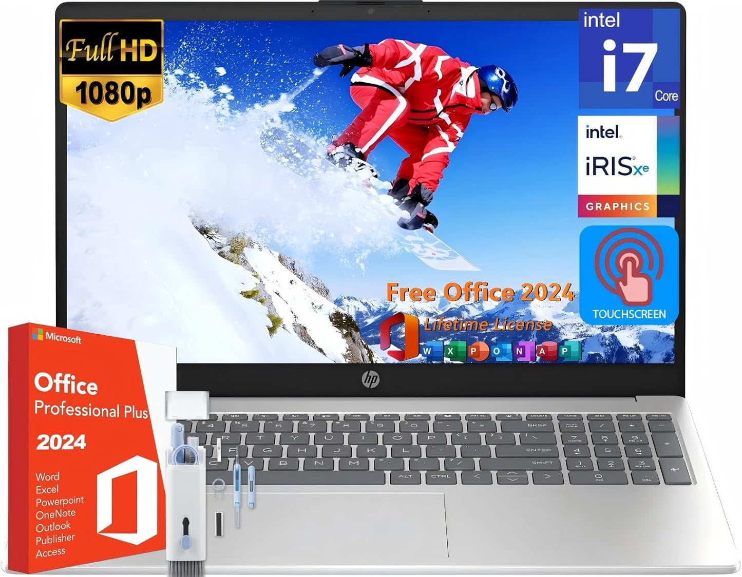 HP Business Laptop | FHD Touchscreen | 64GB RAM | 2TB SSD | Intel i7 | Lifetime Office 2024