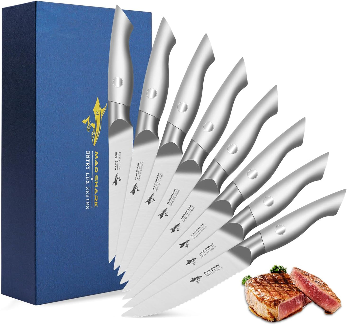 Premium Steak Knife Set of 8 - Razor Sharp & Durable Design