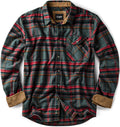 Men's 100% Cotton Button Down Flannel Shirt - Soft Brushed Plaid