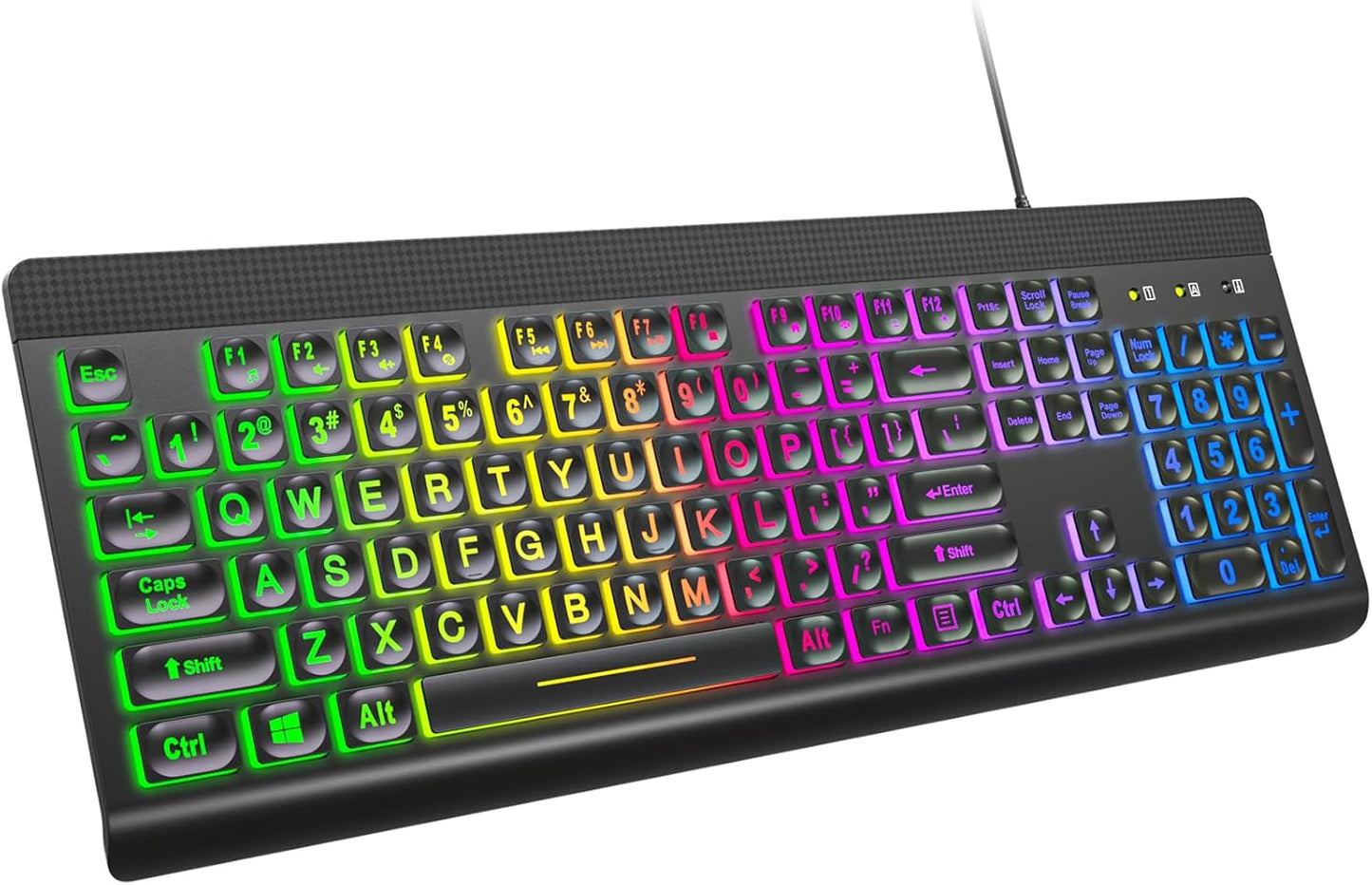 Large Print Backlit Keyboard for Easy Typing