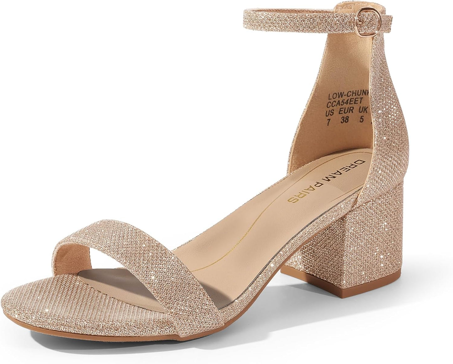 DREAM PAIRS Womens Low-Chunk Low Heel Pump Sandal for Comfort
