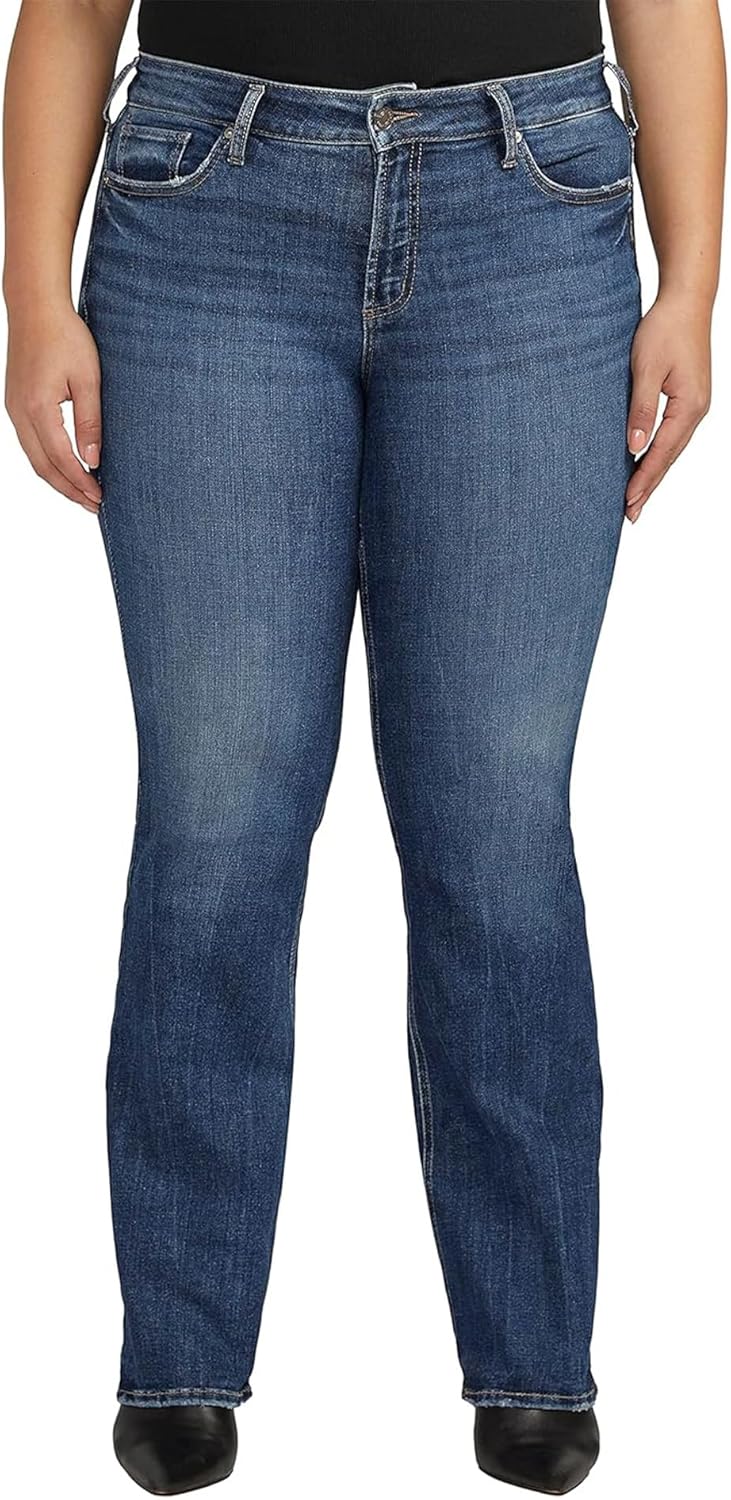 Plus Size Suki Mid Rise Slim Bootcut Jeans for Women