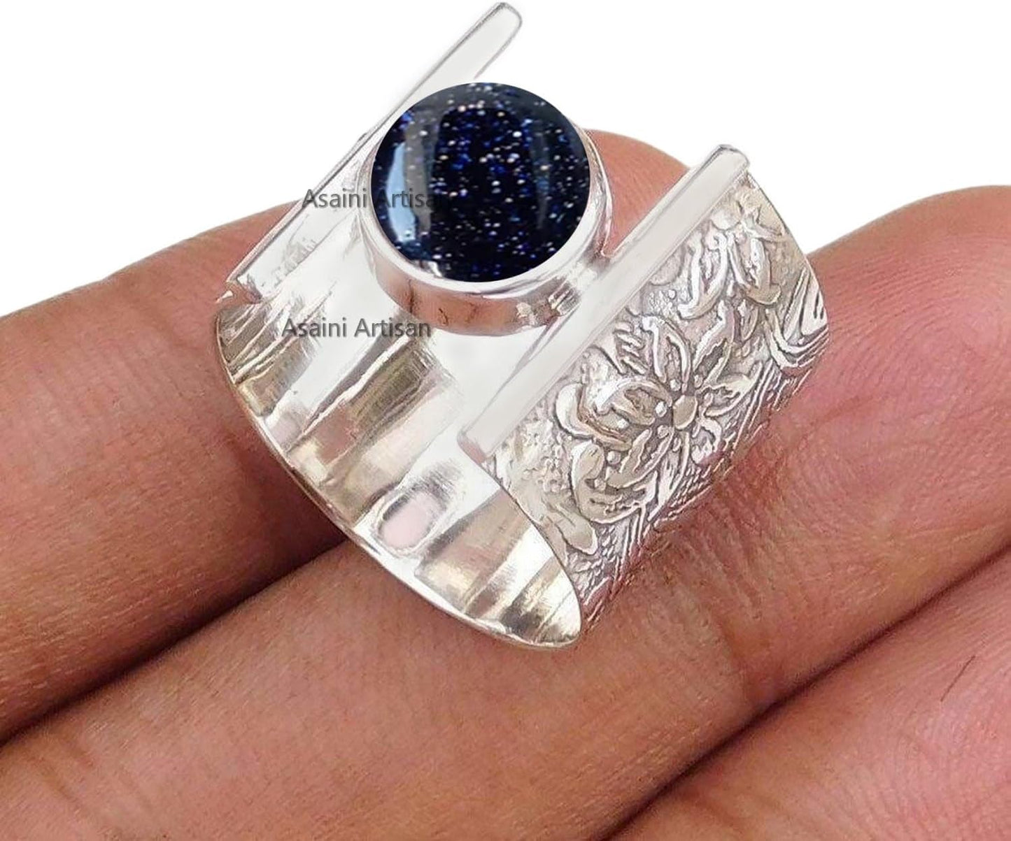 7MM Round Gemstone Sterling Silver Gift Ring for Women