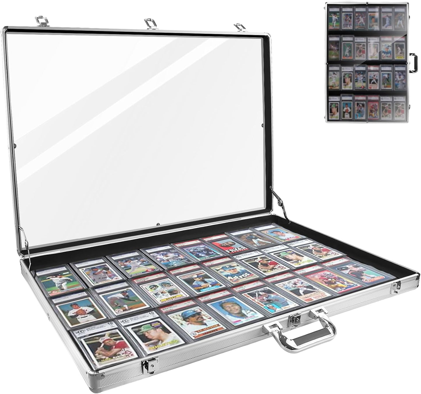 Card Show Display Case Aluminum for Trading Cards and Collectibles