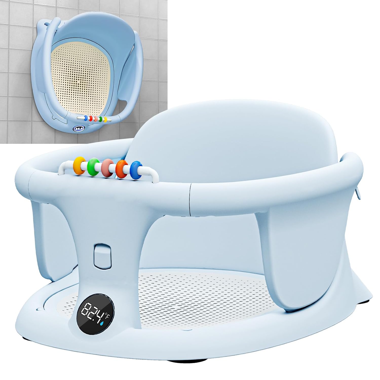 Baby Bath Seat for Infants - Portable Bathing Chair Essentials