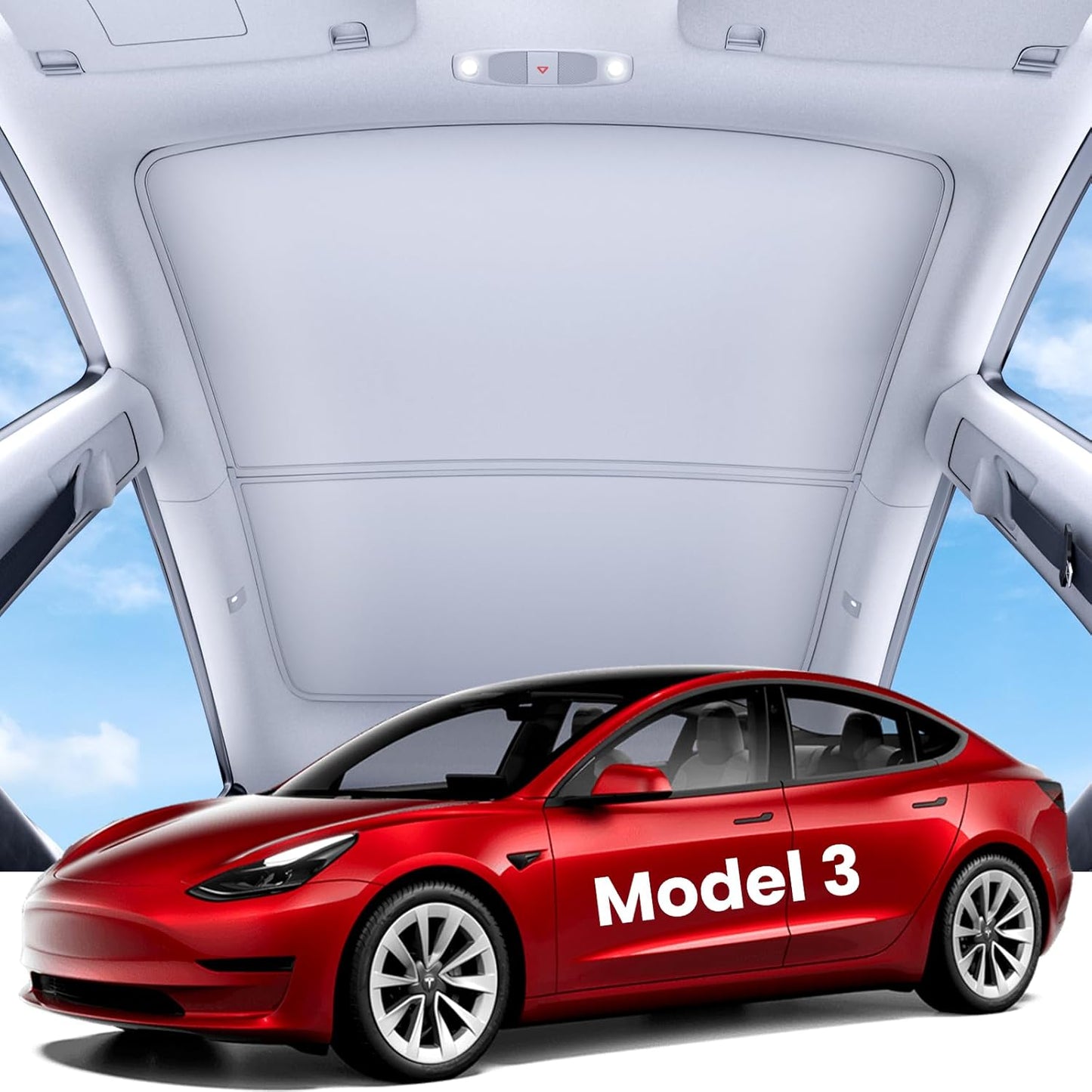 REEVAA Tesla Model 3 Sunshade Roof for 2020-2025 Vehicles