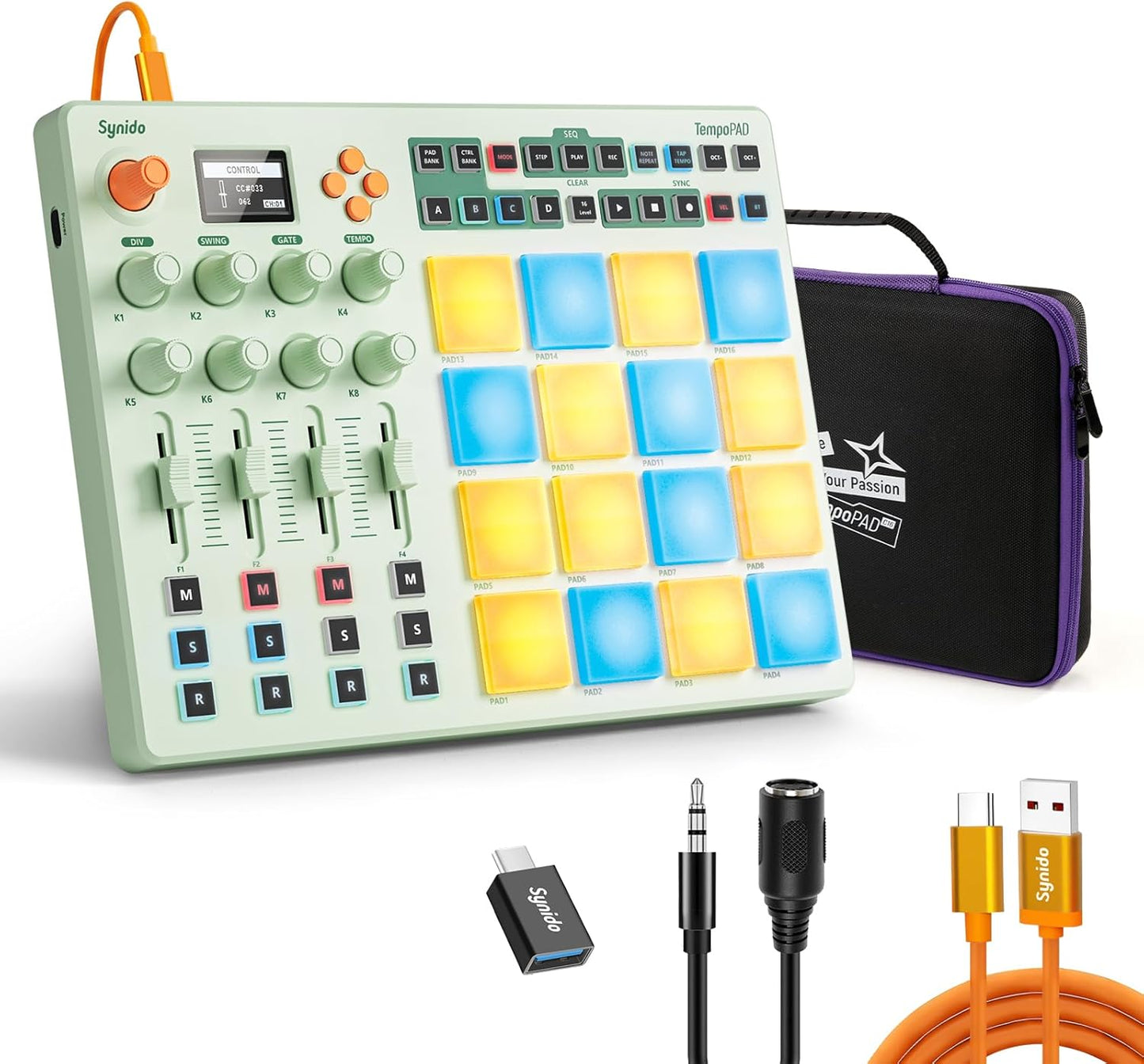 Portable Beat Maker Machine with MIDI Pads for Music Production
