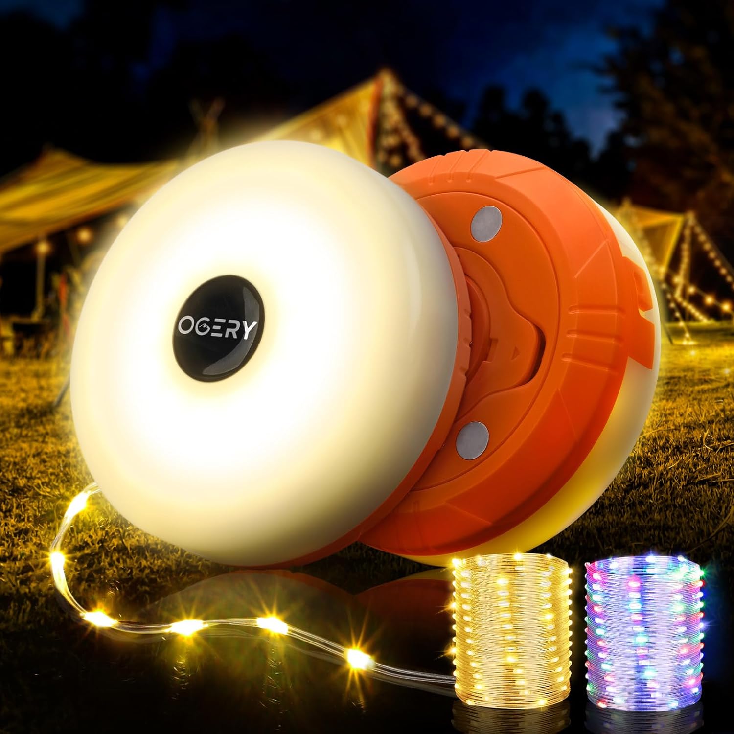 OGERY 2-Pack Camping String Lights for Outdoor Fun and Decor