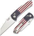 American Flag G10 Pocket Knife 3.36in 154CM Blade - Reliable EDC