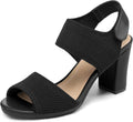 Stylish Chunky Block High Heels for Women - Open Toe Slingback