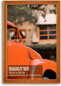 Elegant Brown 16x24 Suede Frame for Artwork and Photos