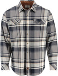 Men's Flannel Shirt Long Sleeve Relaxed Fit - Brushed Stretch