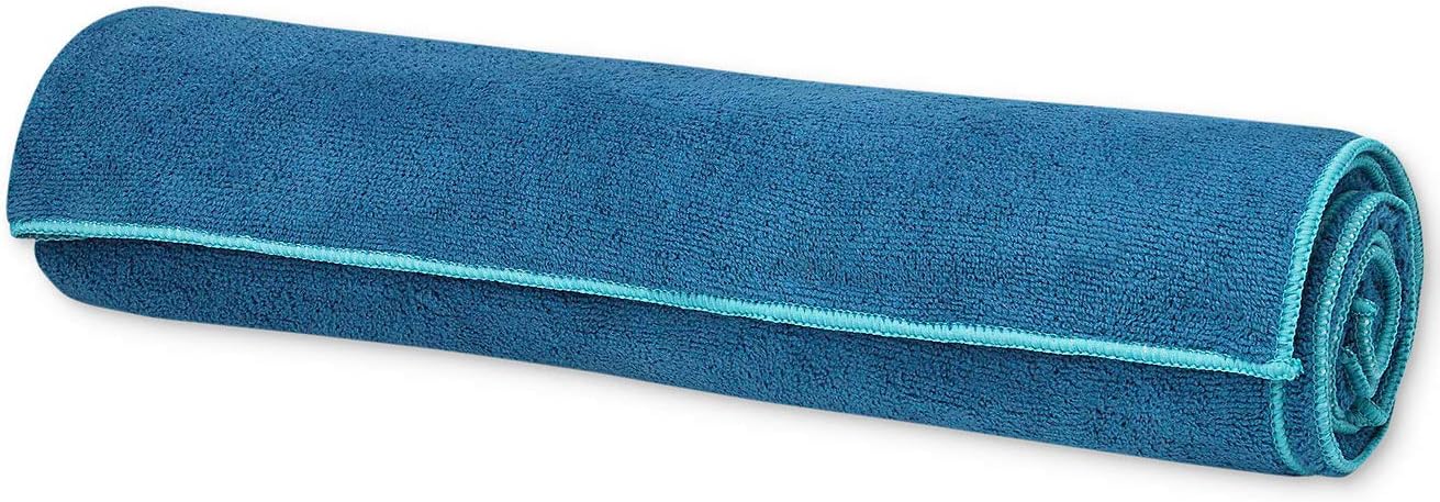 Gaiam Hot Yoga Towel - Stay-Put Non Slip Microfiber | Absorbent & Moisture Wicking