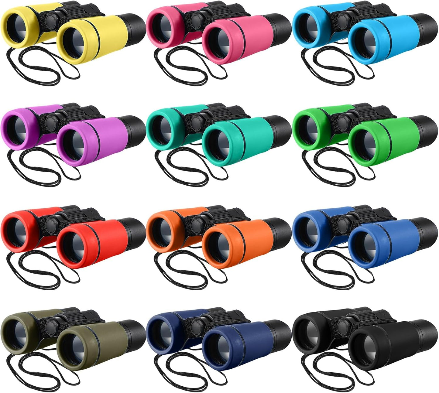 12 Pcs Kids Binoculars for Outdoor Fun and Learning Activities