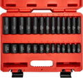 NEIKO 3/8 Drive Metric Impact Socket Set - Durable 26-Piece