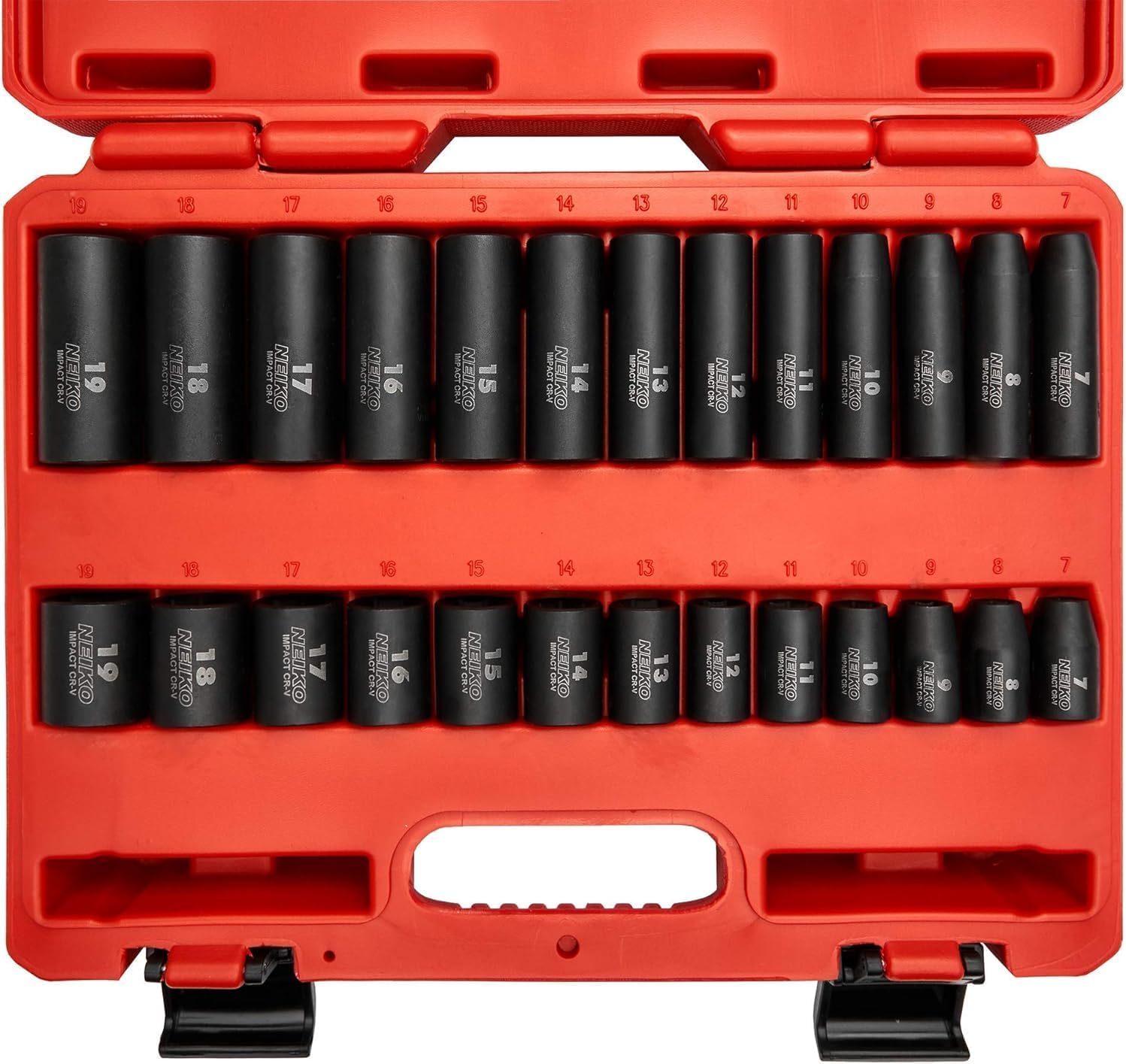 NEIKO 3/8 Drive Metric Impact Socket Set - 26 Pieces, Durable