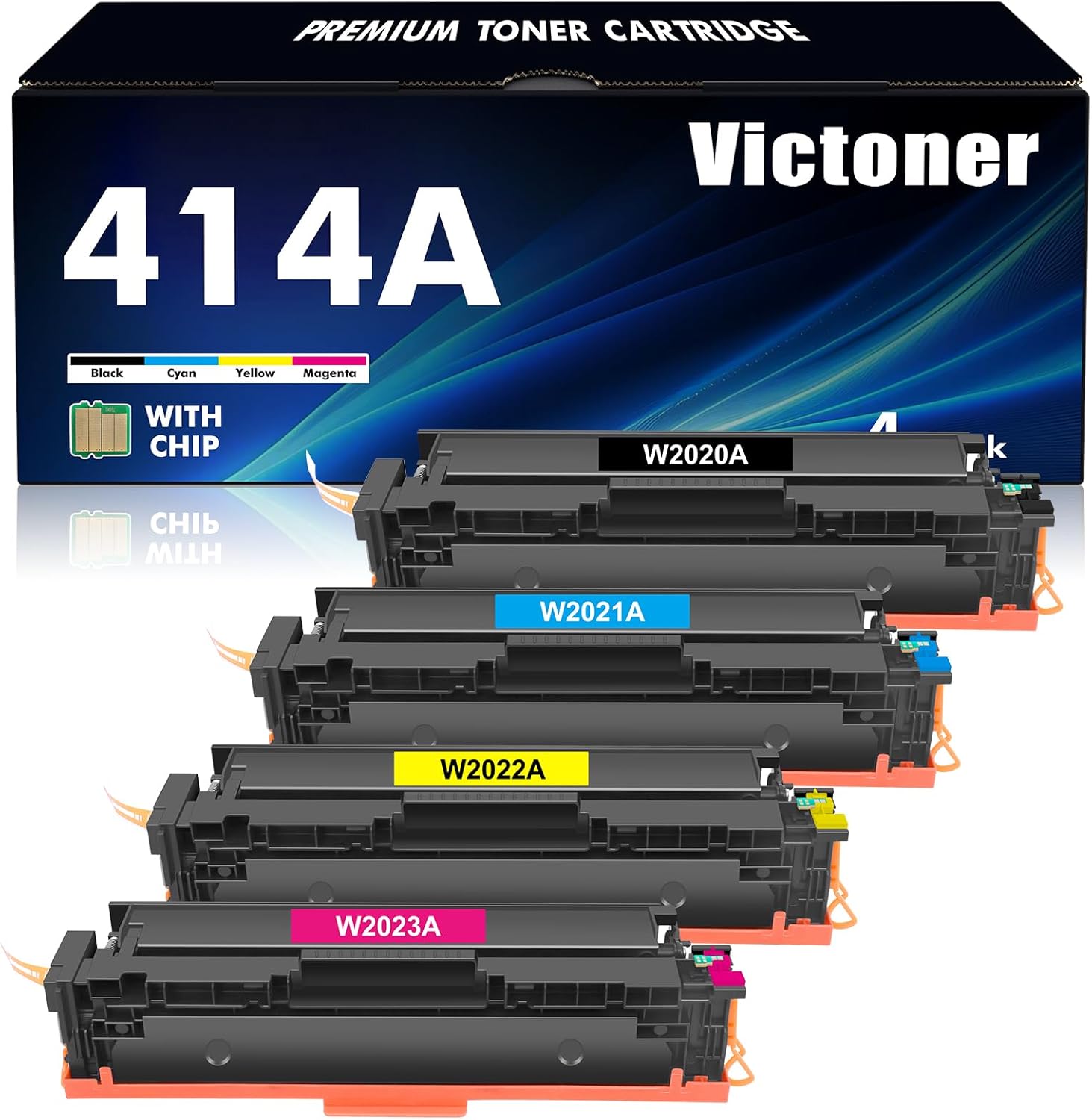 414A Toner Cartridges 4 Pack for HP Color Laserjet Pro Printers