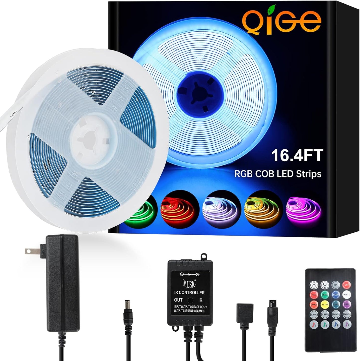 COB LED Strip 16.4ft for Music Sync Color Changing Lights