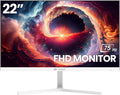 CRUA 22 in White Monitor FHD 1080P 75Hz - Clear Everyday Display