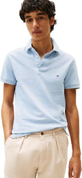 Tommy Hilfiger Mens Short Sleeve Slim Fit Polo Shirt - Stretch Organic