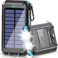 39800mAh Portable Solar Charger: Fast Charging, LED Light, Compass - YOLOSKS