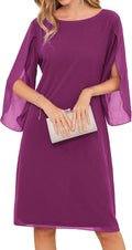 GRACE KARIN Womens Chiffon Flutter Sleeve Cocktail Dress (Style F75G)