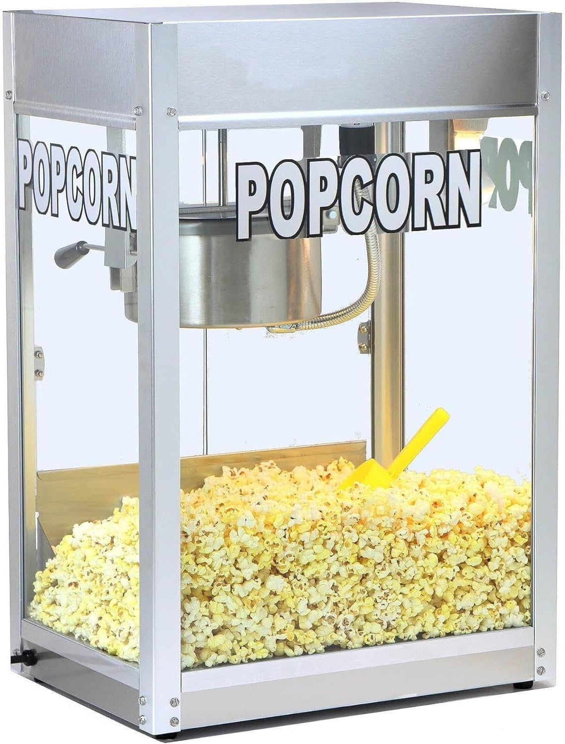 Commercial-Grade Silver Popcorn Machine - HomeStock