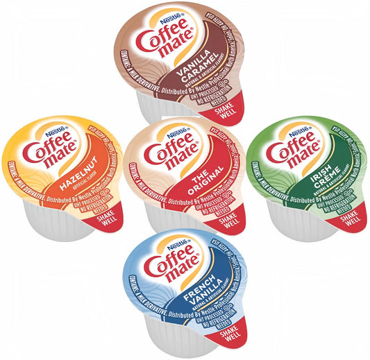 Indulge in 5 Flavors of Coffee Bliss - 30ct Creamer Pack