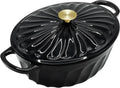 Enameled Oval Dutch Oven Pot with Lid 7 QT - Even Heat for Bread