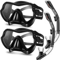 Snorkel Mask Set Full Dry 180 Degree Seaview Mask and Snorkel - Anti