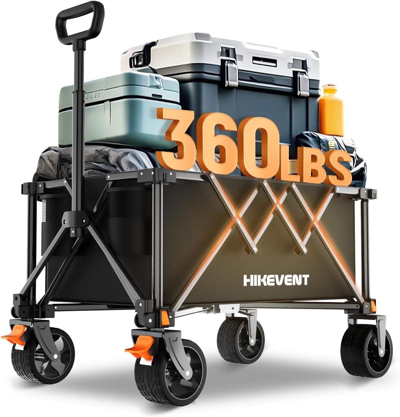 Collapsible Wagon Cart for Beach, Garden, and Camping Use