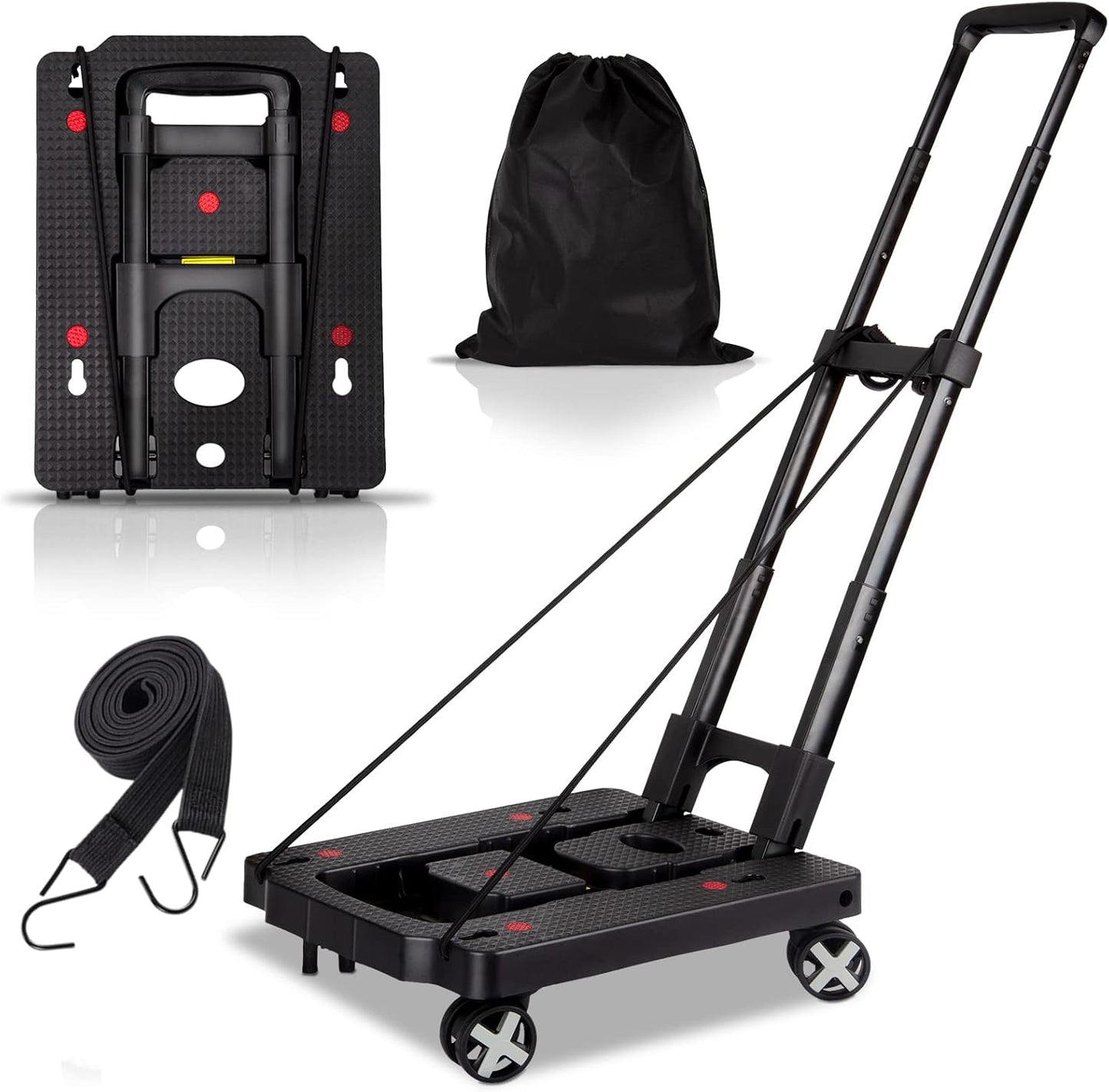 Folding Hand Truck Lightweight Dolly for Travel and Shopping