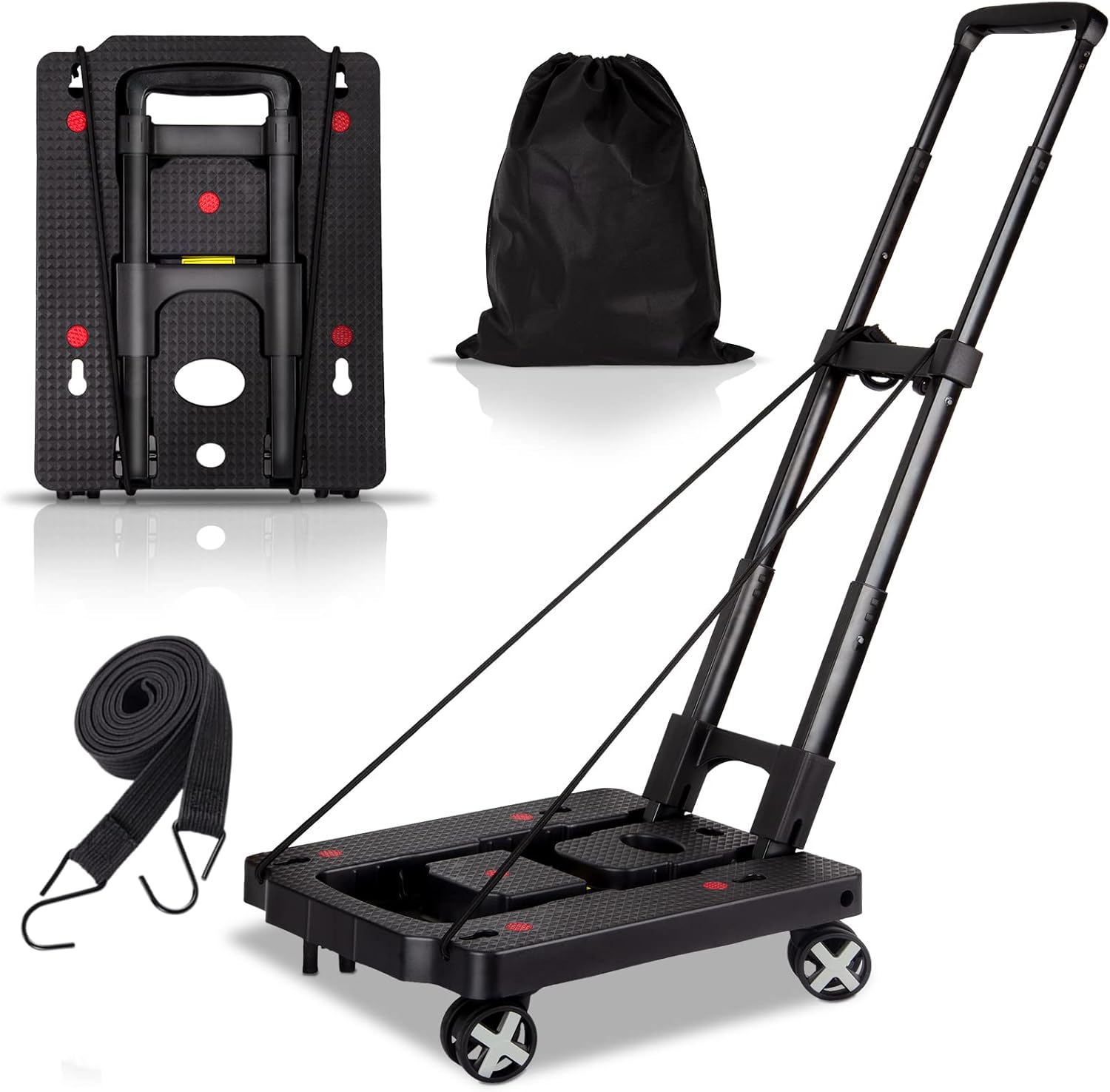 Folding Hand Truck Lightweight Dolly for Travel and Shopping