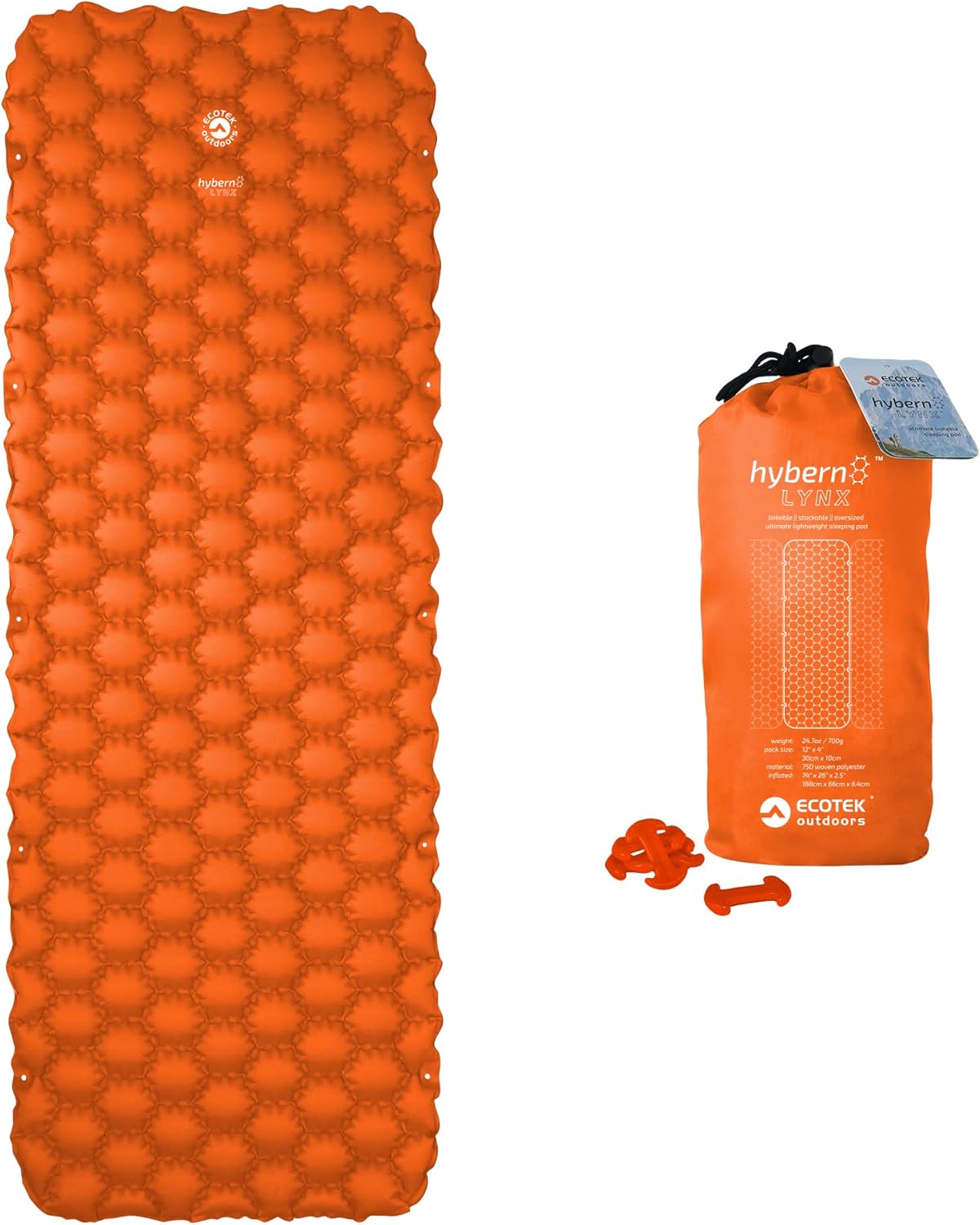 ECOTEK Hybern8 Lynx Sleeping Pad - Linkable, Oversized Innovation