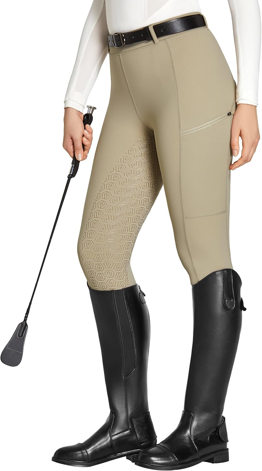 FitsT4 Sports Women's Full Seat Riding Tights for Equestrian Use