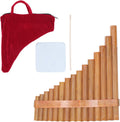 Professional Wooden Panpipe Pan Flute 15 Pipes G Key - Tunable