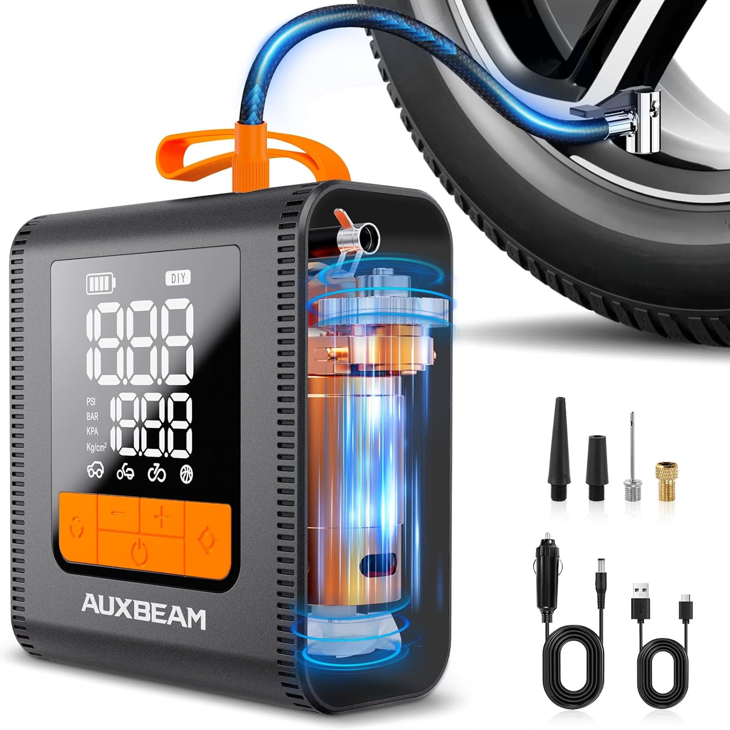 Auxbeam Cordless Tire Inflator 150 PSI: Portable Power