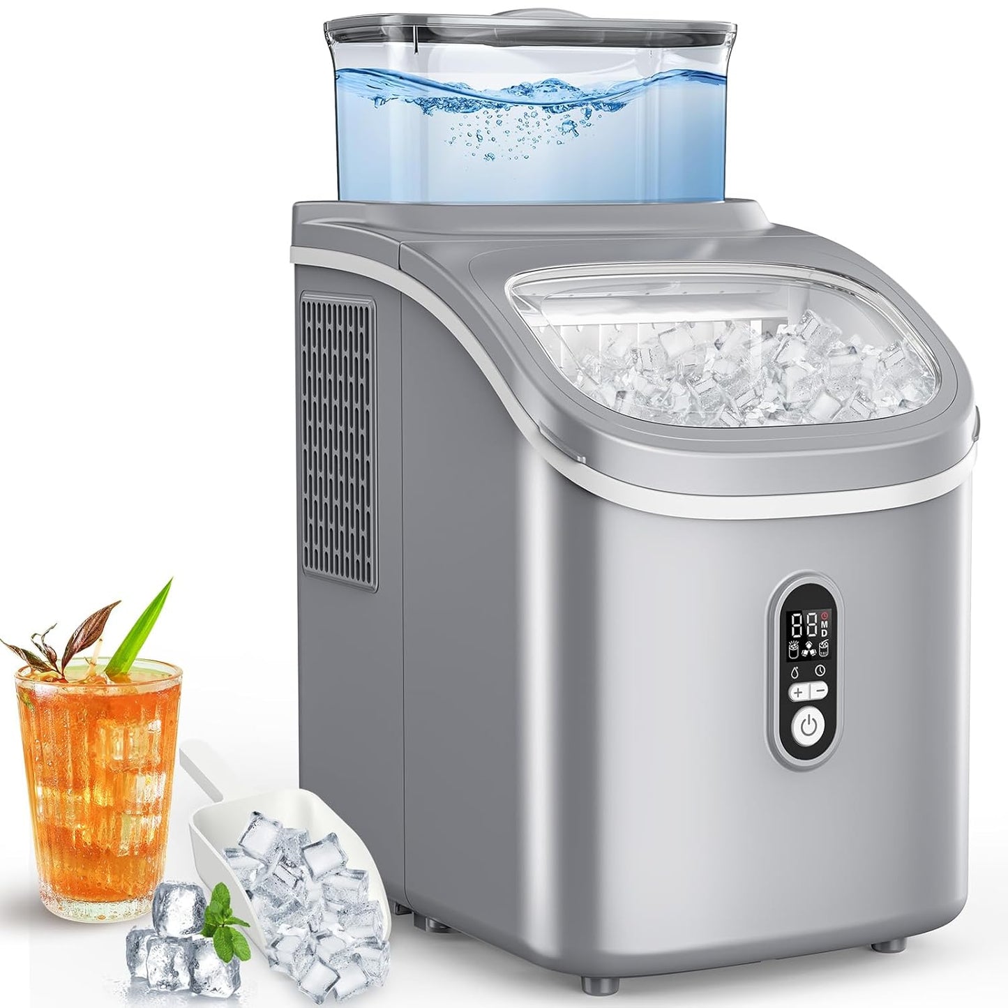 COWSAR 30LBS/24H Ice Maker - Fast Ice, Self-Cleaning