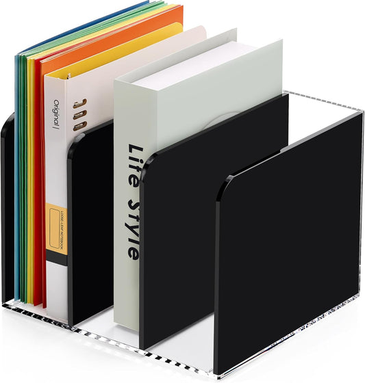 Acrylic Magazine File Holder for Stylish Office Organization