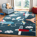 SAFAVIEH Carousel Kids Rug 6ft 7in x 9ft - Navy & Ivory