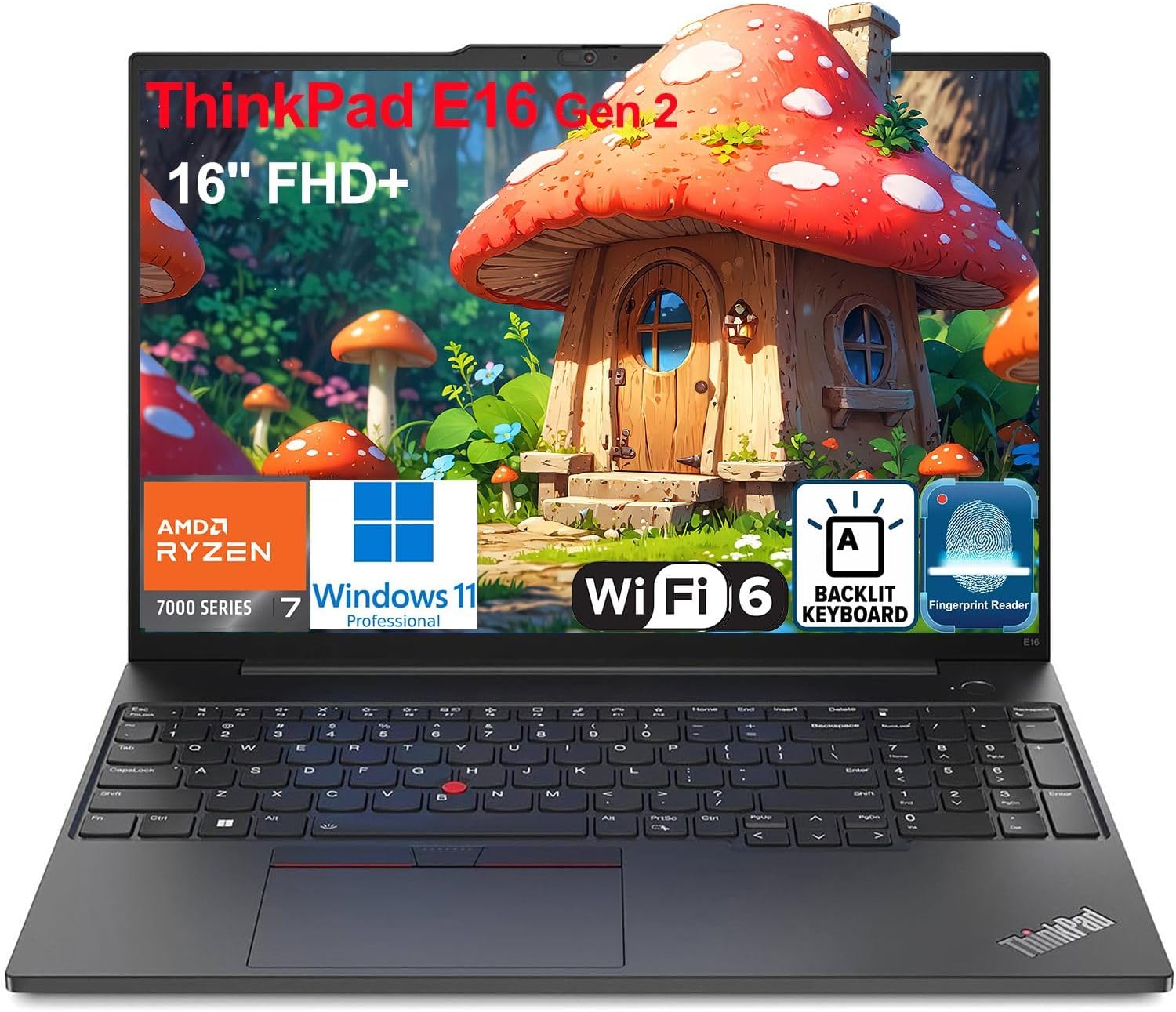Lenovo ThinkPad E16 G2 16in FHD+ Business Laptop with Ryzen 7