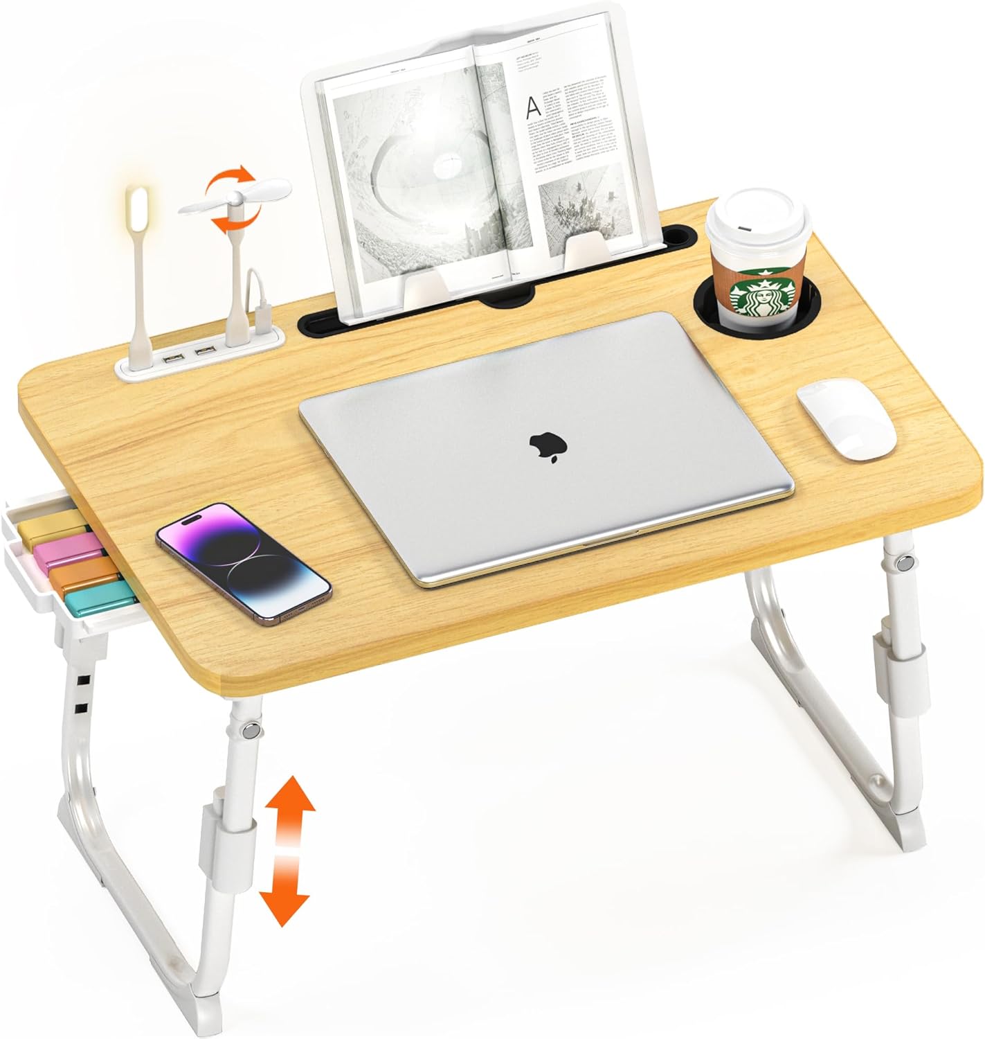 DECOSIS Laptop Bed Desk: Adjustable & Multi-Functional