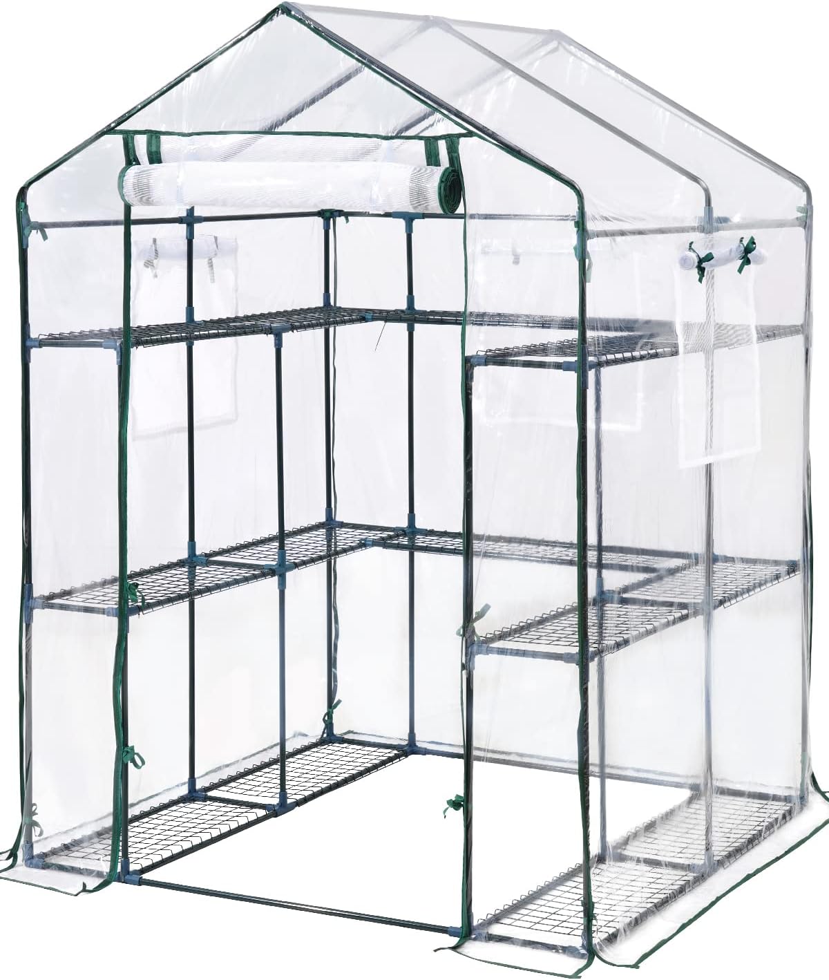 Premium Greenhouse for Outdoors with Upgraded PVC Cover & Steel Frame